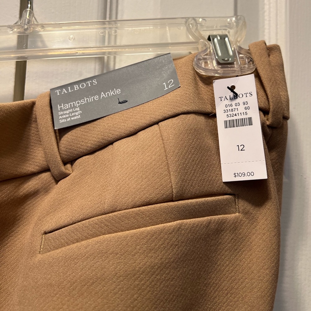 Talbots 2 straight chinos, beige and kaki green, size 10. NWT, never worn.